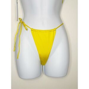 Monica Hansen size L Yellow Single Tie String Bikini Bottom Cheeky Zafferano New